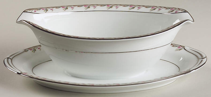 Petite Gravy Boat with Attached Underplate by Noritake-1