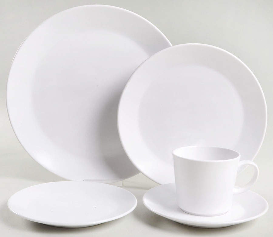 Pearl White (Coupe Shape) 5 Piece Place Setting by Noritake-1