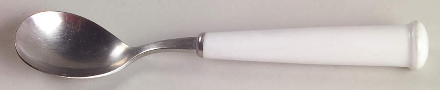 Pearl White (Coupe Shape) Teaspoon by Noritake-1