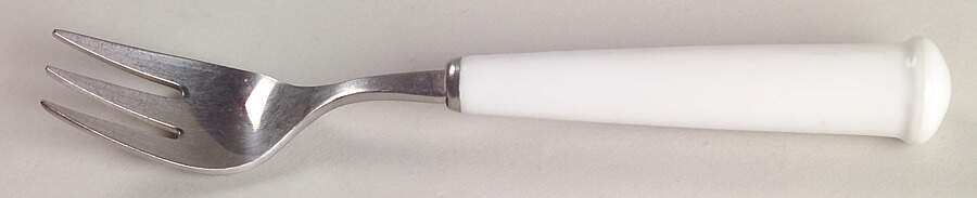 Pearl White (Coupe Shape) Individual Salad Fork by Noritake-1