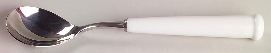 Pearl White (Coupe Shape) Place/Oval Soup Spoon by Noritake-1