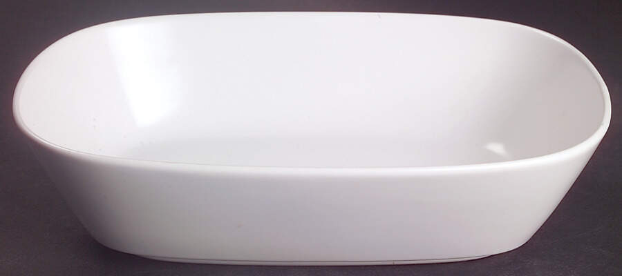 Pearl White (Coupe Shape) 9" Oval Vegetable Bowl by Noritake-1
