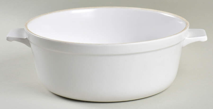 Pearl White (Coupe Shape) 2.5 Qt Round Casserole No Lid by Noritake-1