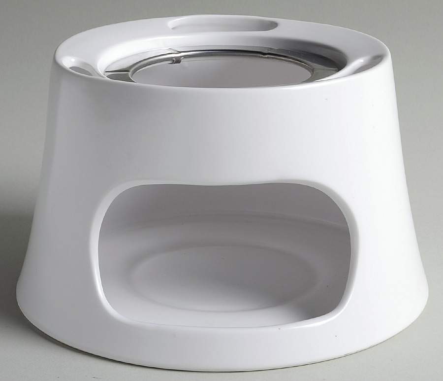 Pearl White (Coupe Shape) Warmer Stand No Burner by Noritake-1