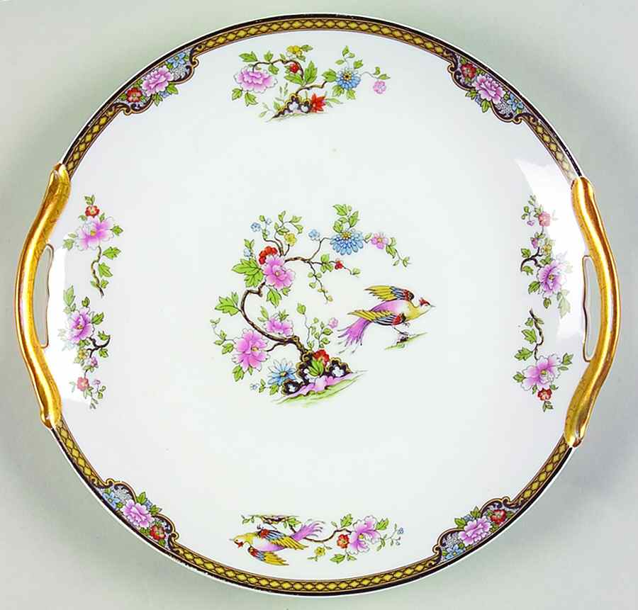 Pheasant Handled Cake Plate by Noritake-1