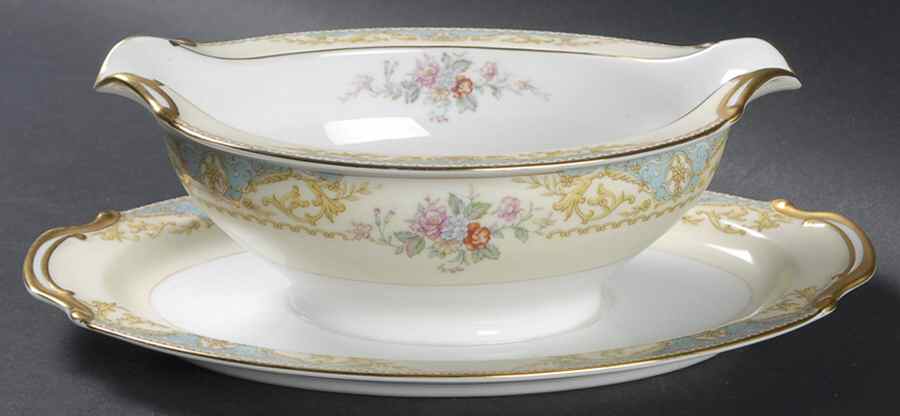Phoebe Gravy Boat with Attached Underplate by Noritake-1
