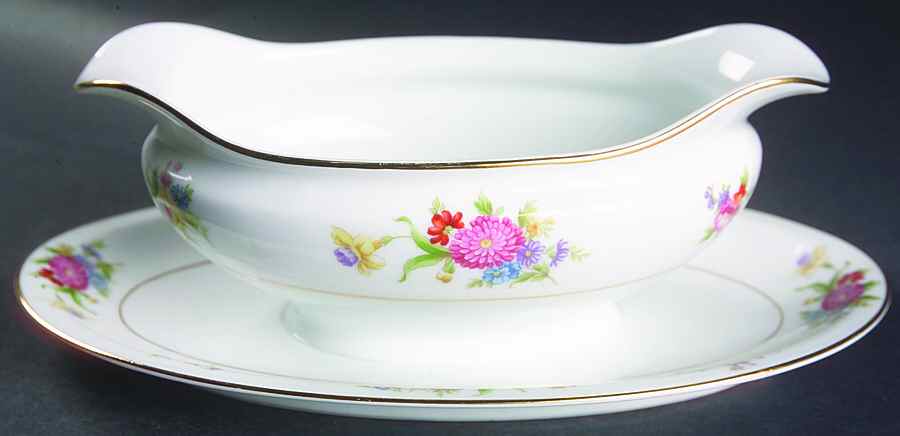 Phyllis Gravy Boat with Attached Underplate by Noritake-1