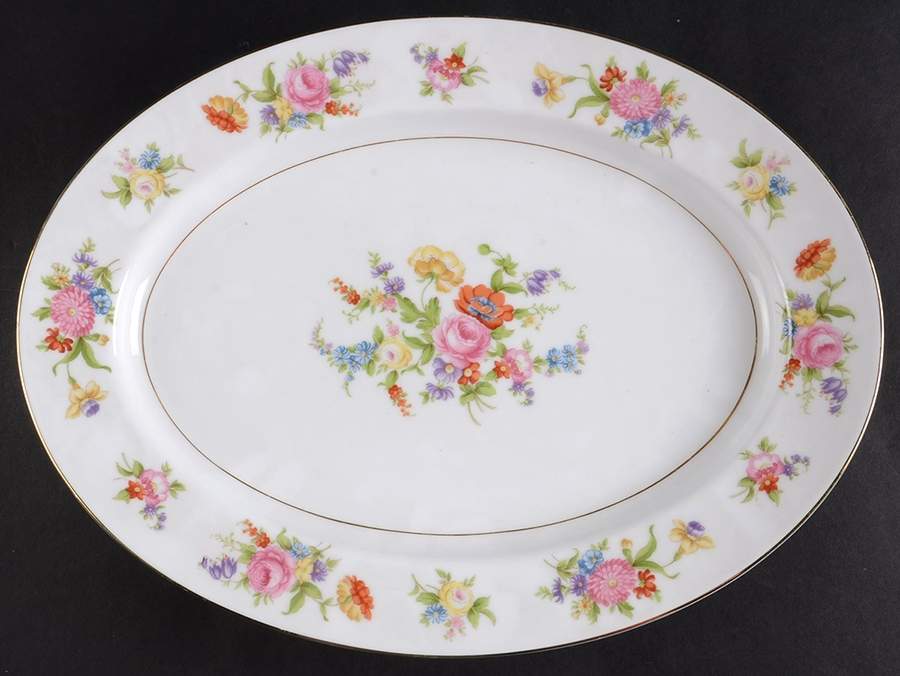 Phyllis 13" Oval Serving Platter by Noritake-1