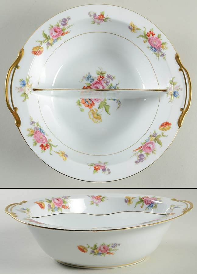 Phyllis Round Divided Vegetable Bowl by Noritake-1
