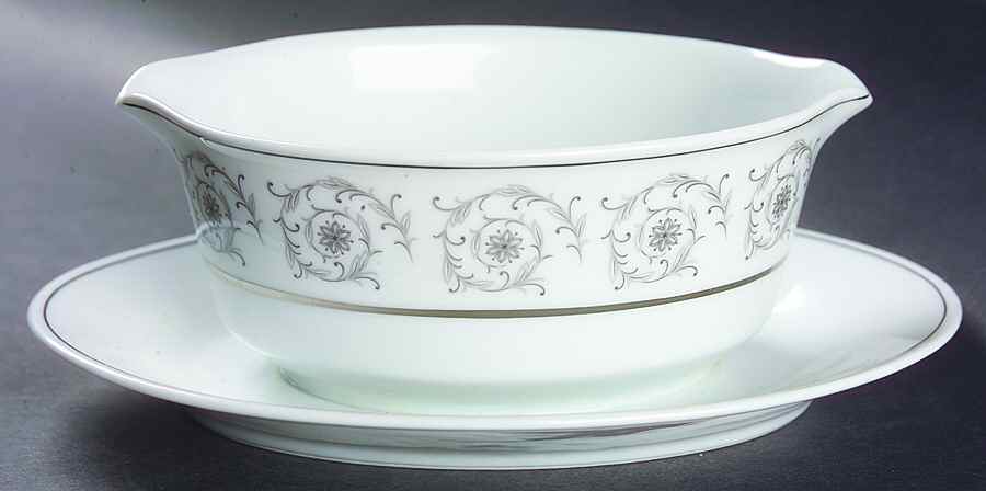 Piccadilly Gravy Boat with Attached Underplate by Noritake-1