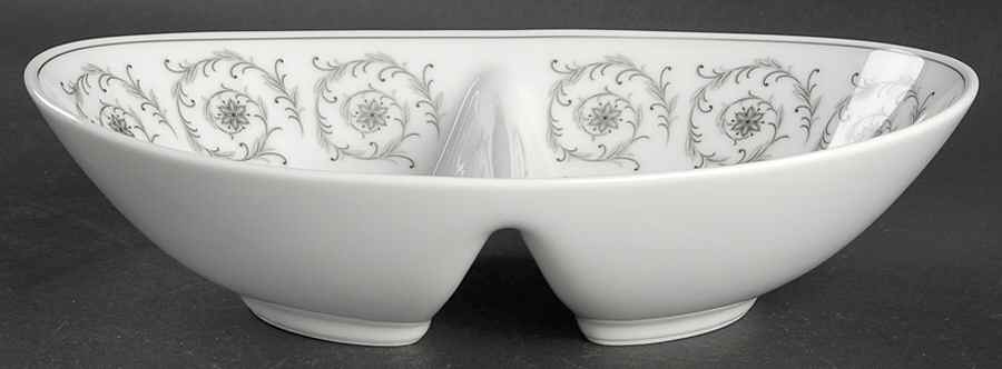 Piccadilly 10" Oval Divided Vegetable Bowl by Noritake-1