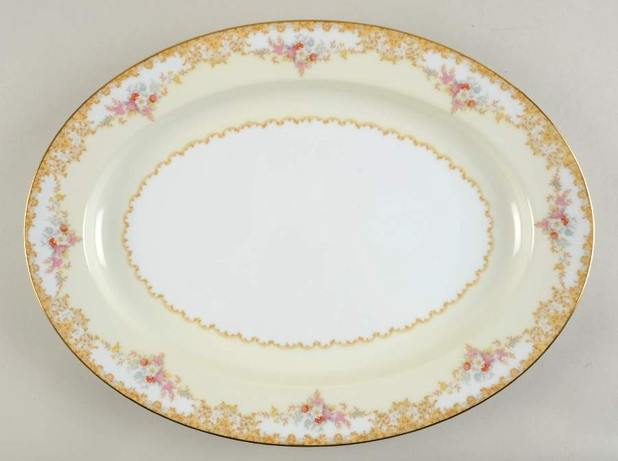 Picardy 16" Oval Serving Platter by Noritake-1