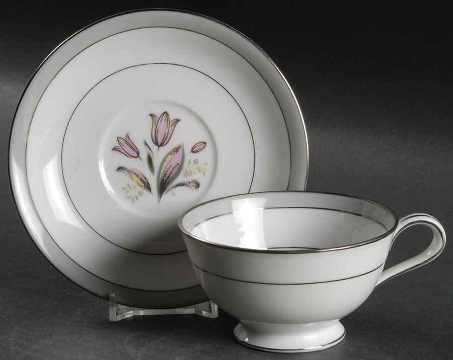 Pink Dawn Footed Cup & Saucer Set by Noritake-1