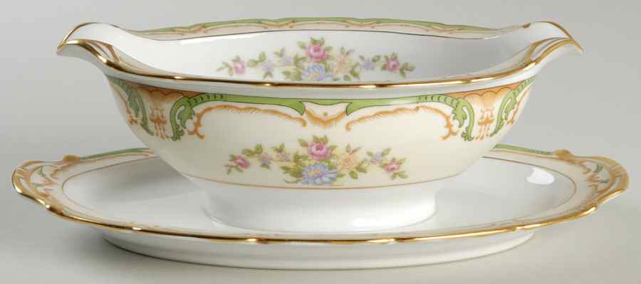 Piedmont Gravy Boat with Attached Underplate by Noritake-1
