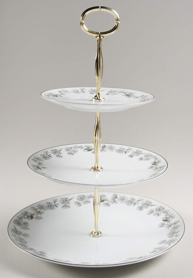 Pinetta 13 7/8"-14 1/4" 3-Tiered Serving Tray(DP,SP,BB) HC by Noritake-1