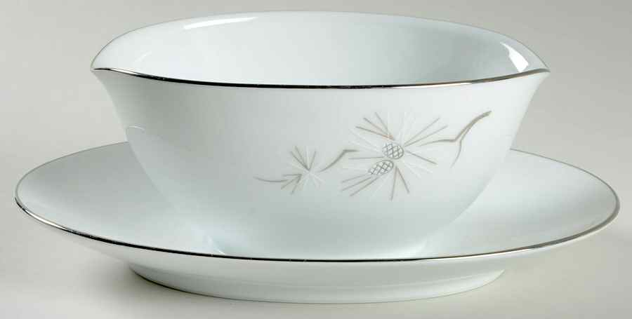 Pinebrook Gravy Boat with Attached Underplate by Noritake-1