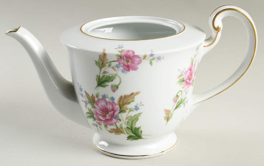 Pink Poppy Teapot No Lid by Noritake-1