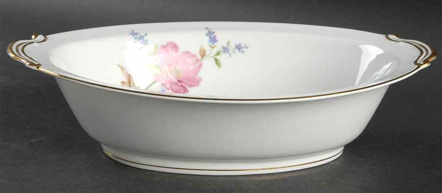 Pink Poppy 10" Oval Vegetable Bowl by Noritake-1