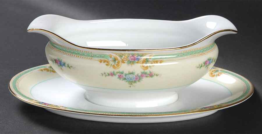 Plaza Gravy Boat with Attached Underplate by Noritake-1