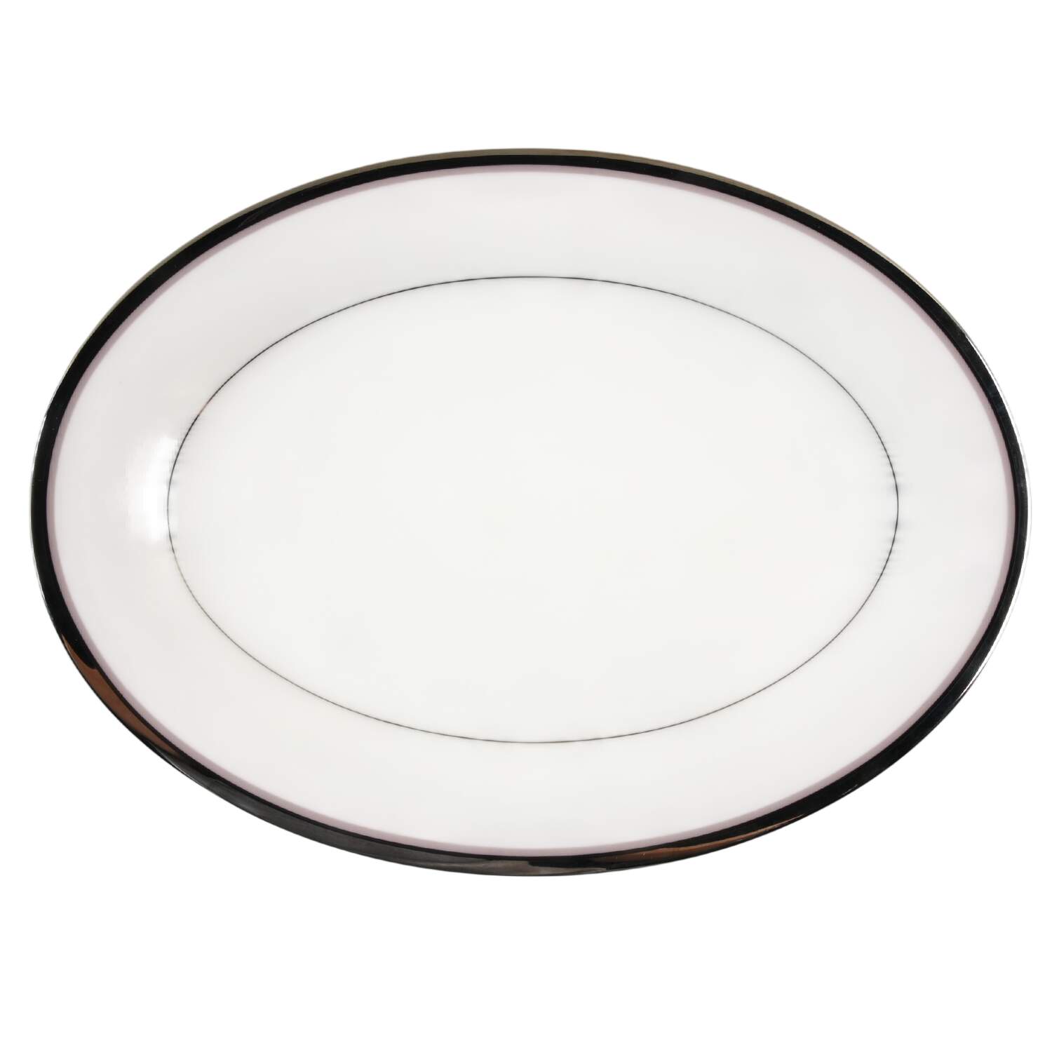 Platinum Lights 16" Oval Serving Platter by Noritake-1