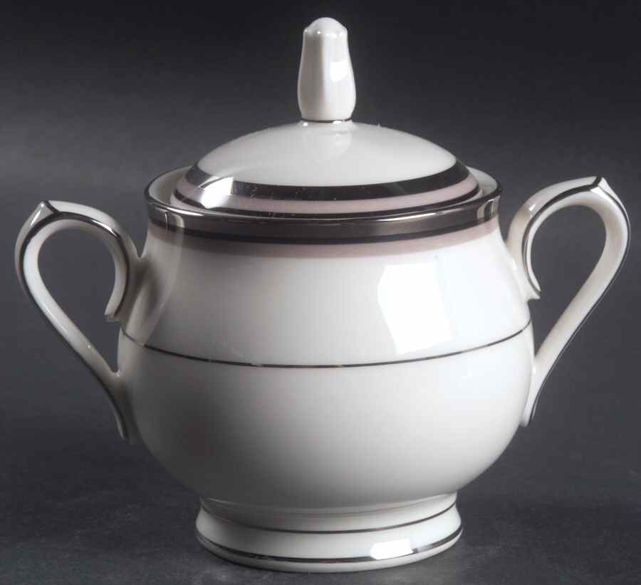 Platinum Lights Sugar Bowl & Lid by Noritake-1
