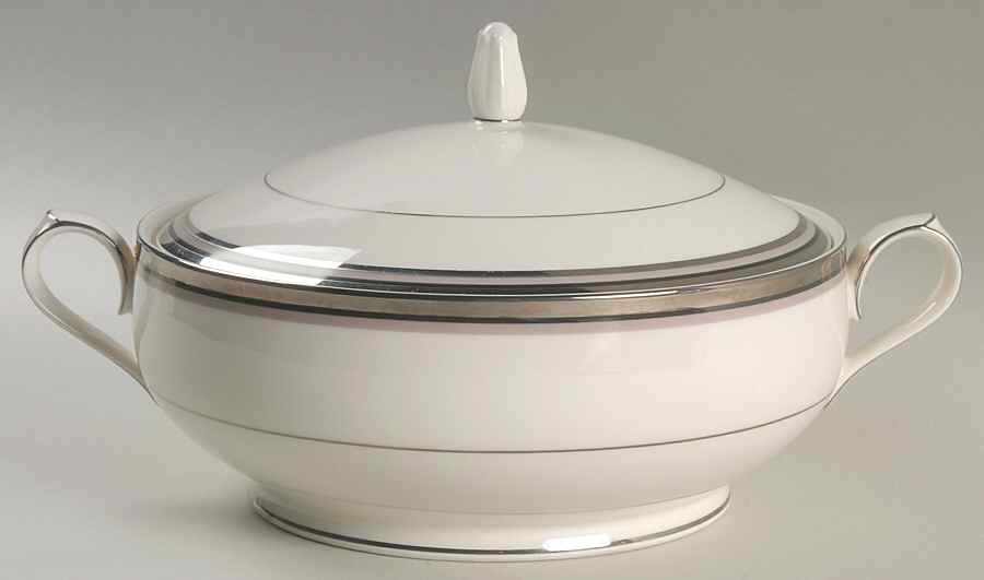 Platinum Lights Round Covered Vegetable by Noritake-1