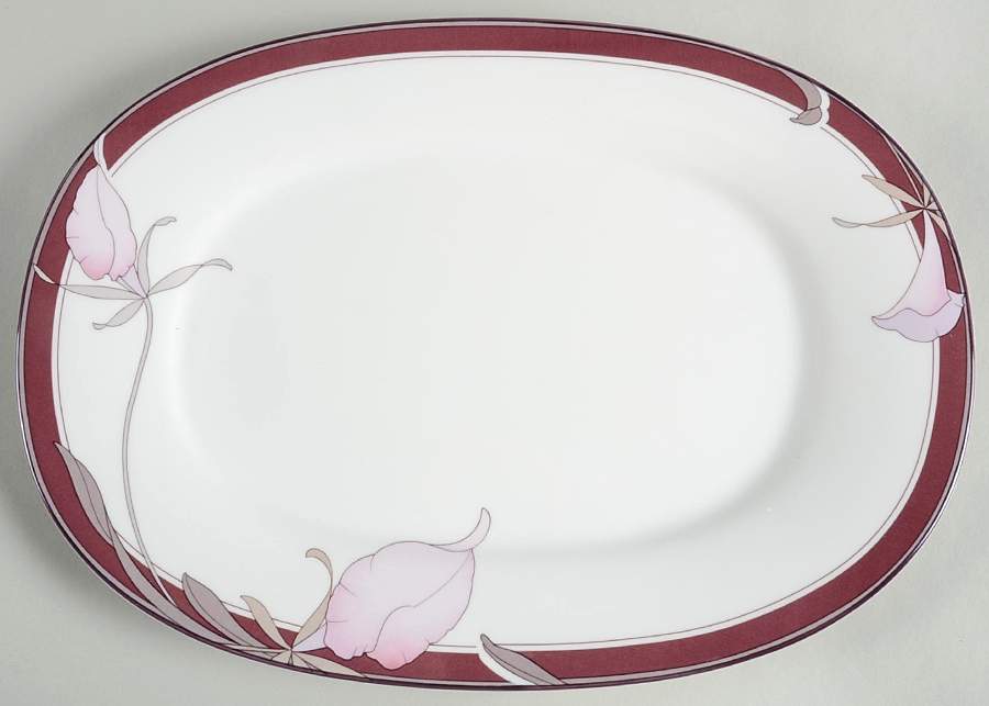 Plum Orchid 14" Oval Serving Platter by Noritake-1