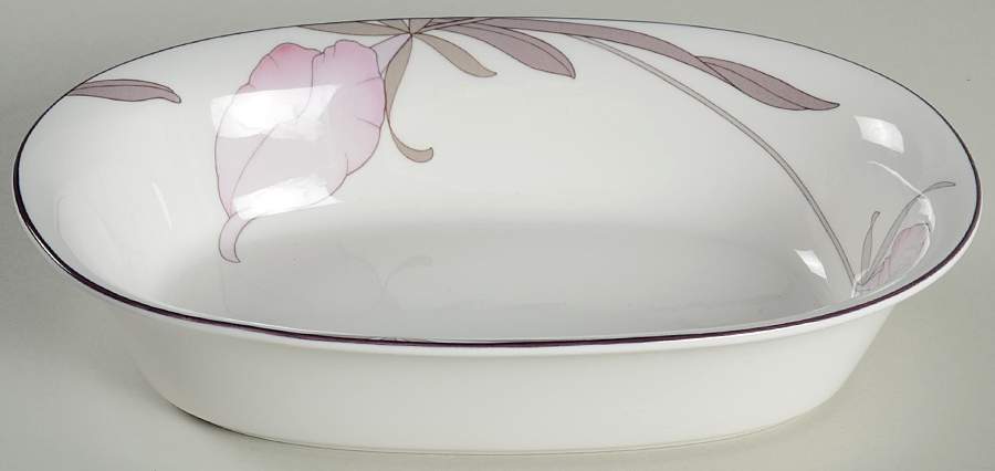 Plum Orchid 10" Oval Vegetable Bowl by Noritake-1