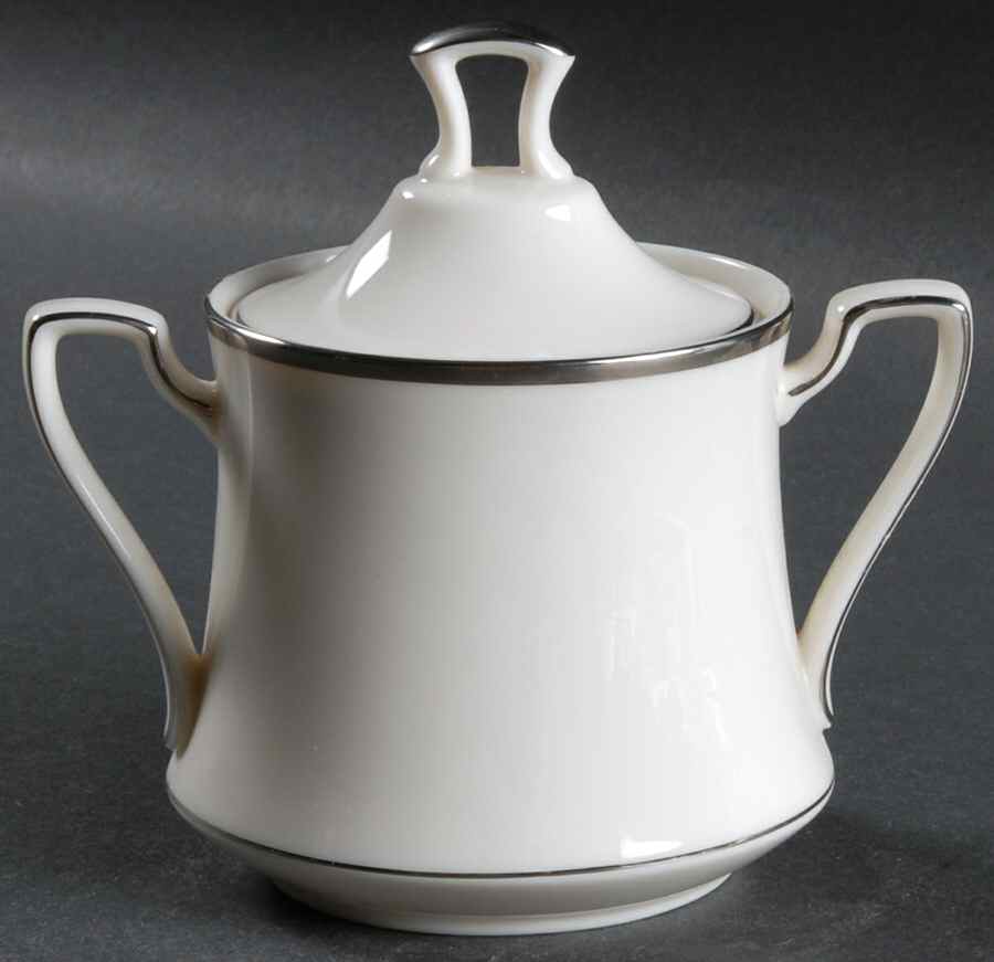 Platinum Serenade Sugar Bowl & Lid by Noritake-1