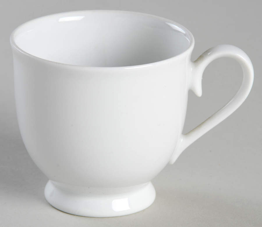 Plain White Footed Demitasse Cup by Noritake-1