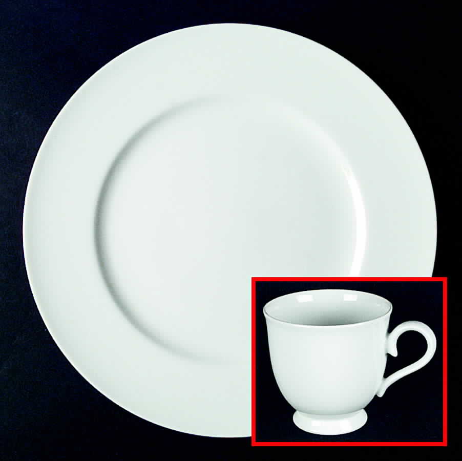 Plain White Dinner Plate by Noritake-1