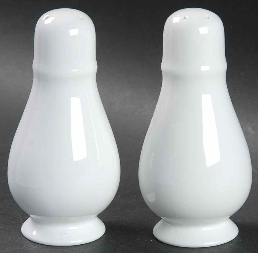Plain White Salt & Pepper Set by Noritake-1