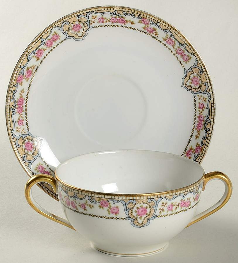 Portland Flat Bouillon Cup & Saucer by Noritake-1