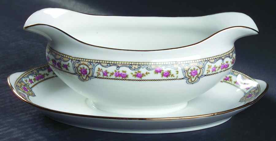 Portland Gravy Boat with Attached Underplate by Noritake-1