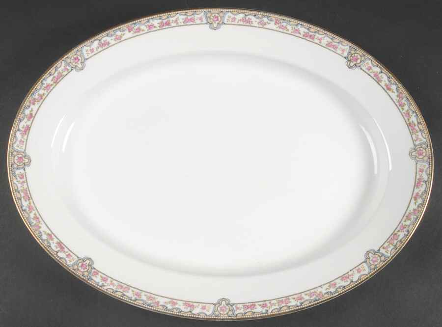 Portland 16" Oval Serving Platter by Noritake-1