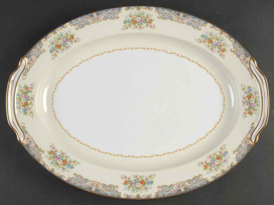 Posy 16" Oval Serving Platter by Noritake-1