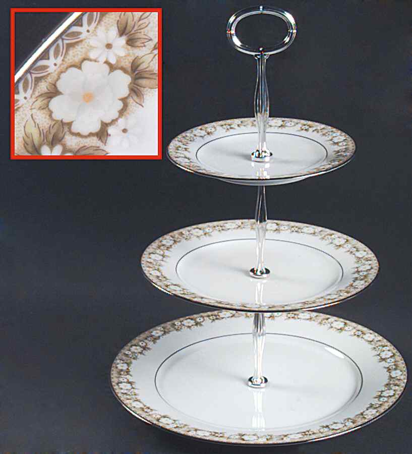 Princeton 13 7/8"-14 1/4" 3-Tiered Serving Tray(DP,SP,BB) HC by Noritake-1