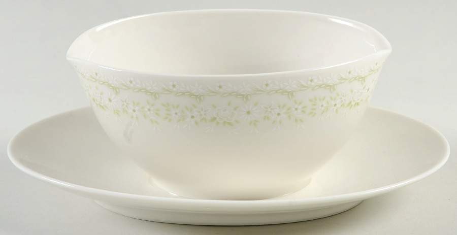 Primavera Gravy Boat with Attached Underplate by Noritake-1