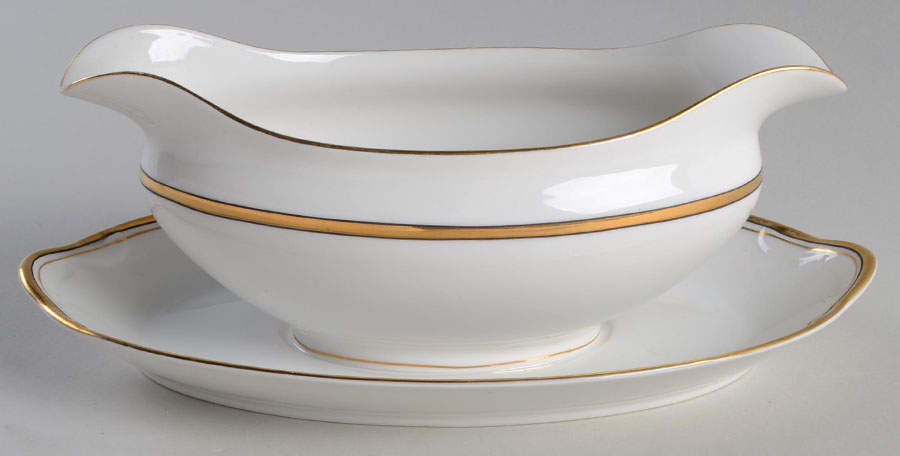 Princeton (No #, Older) Gravy Boat with Attached Underplate by Noritake-1