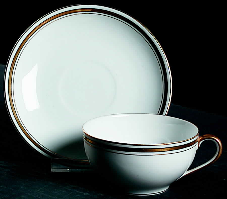 Princeton (No #, Older) Flat Cup & Saucer Set by Noritake-1