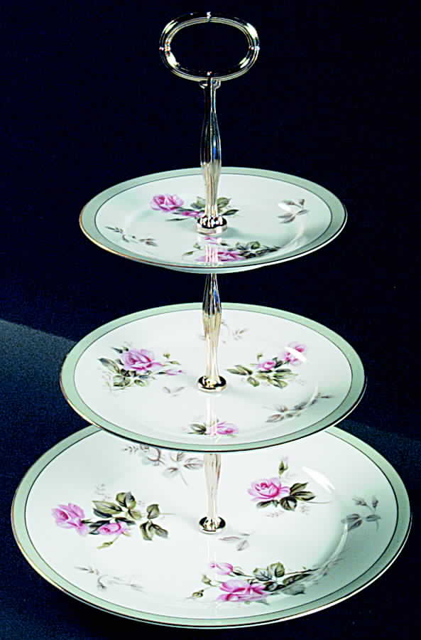 Priscilla 13 7/8"-14 1/4" 3-Tiered Serving Tray(DP,SP,BB) HC by Noritake-1