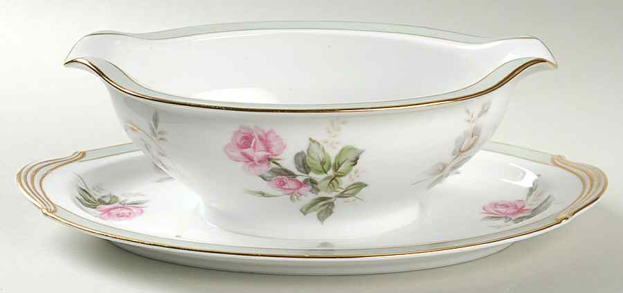 Priscilla Gravy Boat with Attached Underplate by Noritake-1
