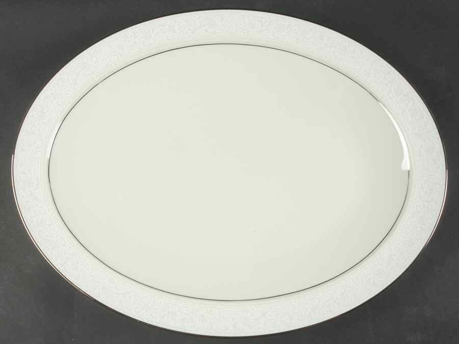 Promise Me Green 16" Oval Serving Platter by Noritake-1
