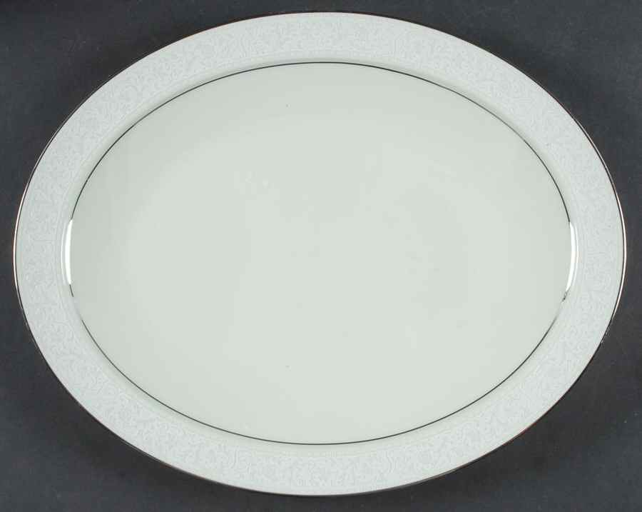 Promise Me Green 13" Oval Serving Platter by Noritake-1