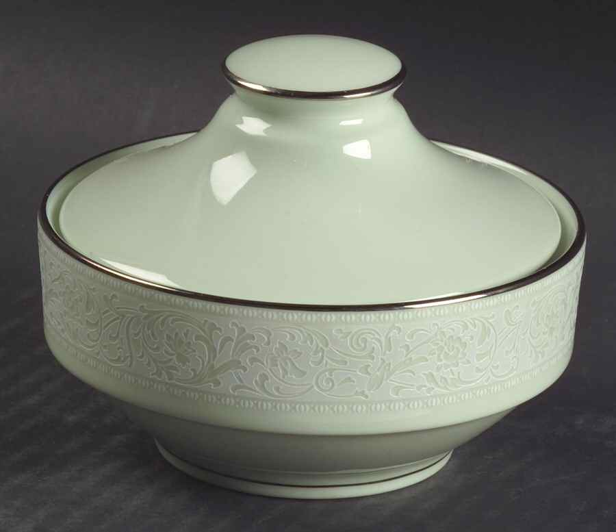Promise Me Green Sugar Bowl & Lid by Noritake-1
