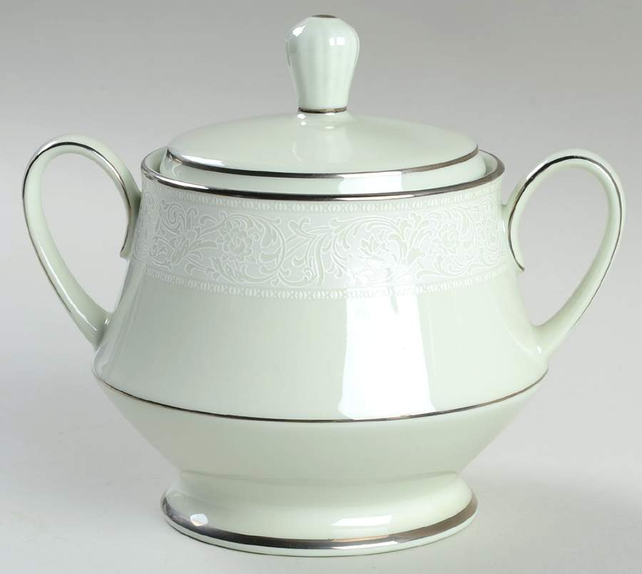 Promise Me Green Sugar Bowl & Lid by Noritake-1