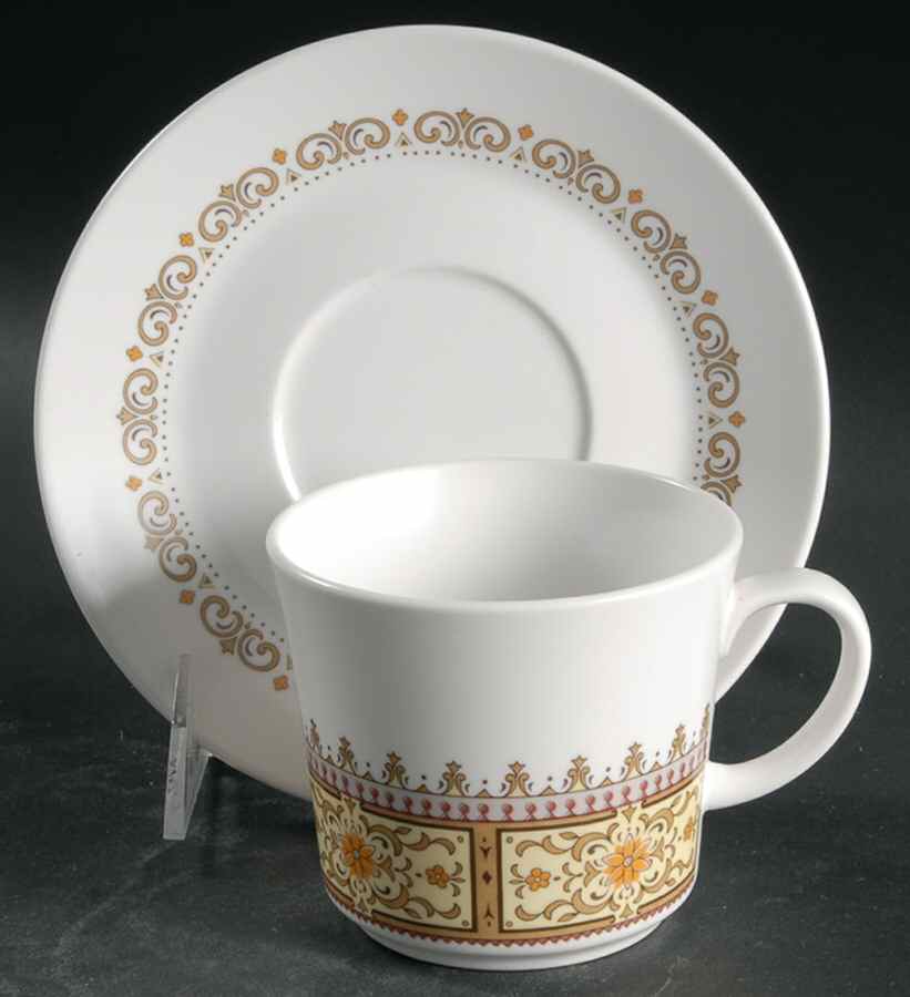 Provincial Flat Cup & Saucer Set by Noritake-1