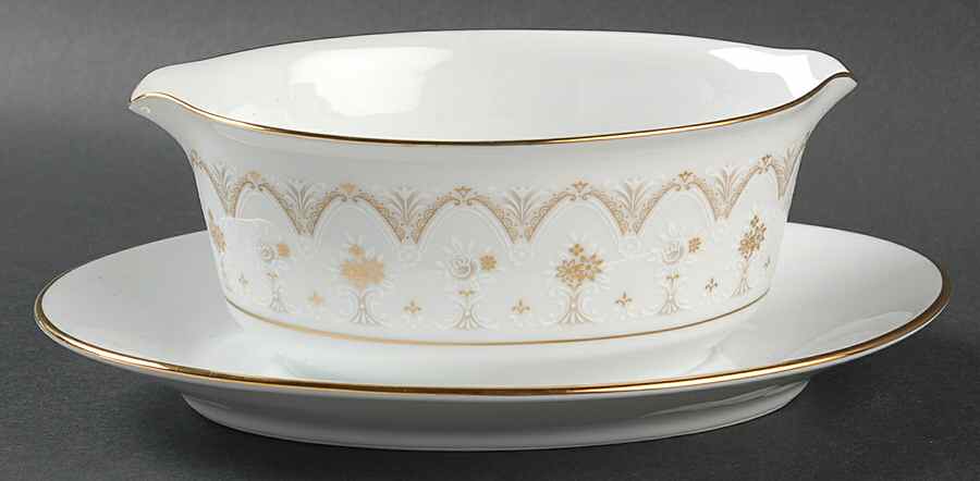 Prudence Gravy Boat with Attached Underplate by Noritake-1