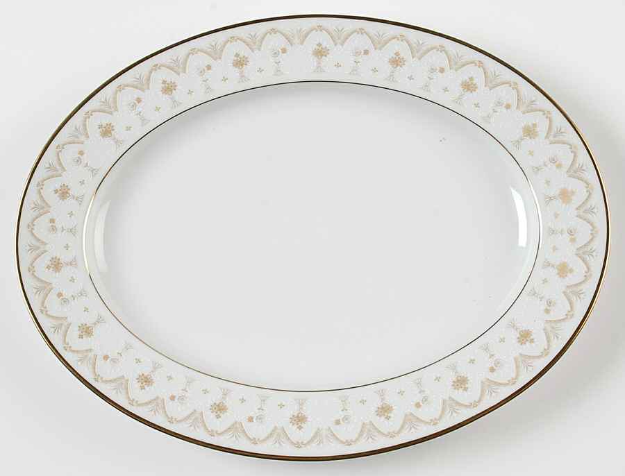 Prudence 11" Oval Serving Platter by Noritake-1