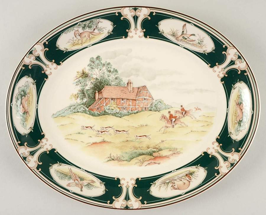 Pursuit 14" Oval Serving Platter by Noritake-1